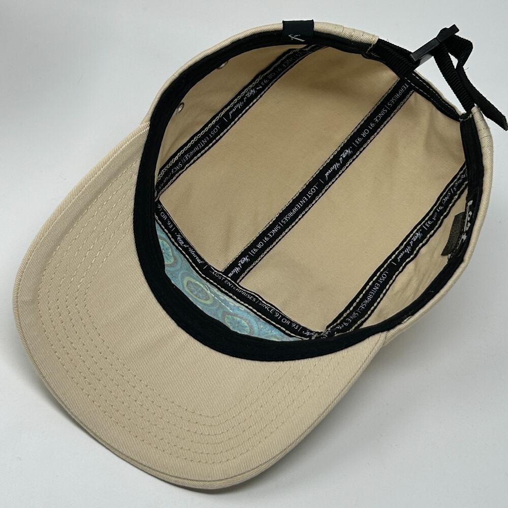 Lost Enterprises Camp Hat Baseball Cap 5 Panel Strapback Beige Surfer Surfing - Picture 4 of 10